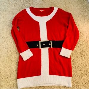 SOLD Vintage Santa Suit Long Ugly Sweater